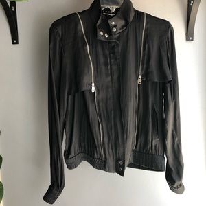 Kooples Sport slouchy bomber jacket with zips